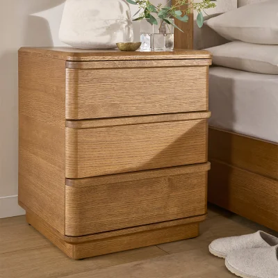 Arighi Bianchi Dixie 3 Drawer Bedside Table