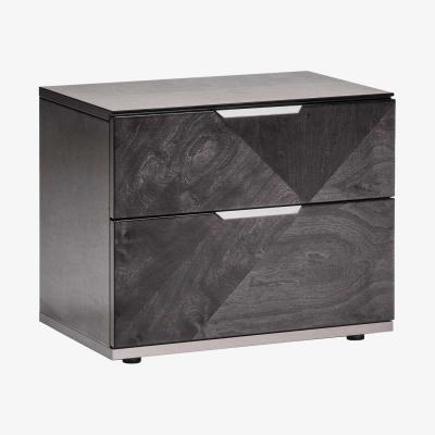 Barker and Stonehouse Silva Bedside, Dark Birch High Gloss