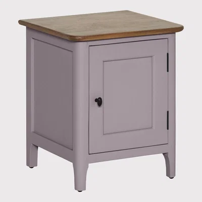 Barker and Stonehouse Painted Collection Oakley 1 Door Bedside Left Table, Purple | Barker & Stonehouse