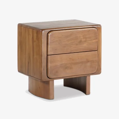 Barker and Stonehouse Zerina Bedside 55x43x55cm Table, Acacia Wood | Barker & Stonehouse