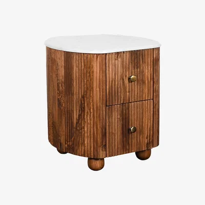 Barker and Stonehouse Hanoi 2 Drawer Bedside Table, Wood | Barker & Stonehouse