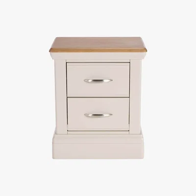 Barker and Stonehouse Bambury 2 Drawer Bedside, Stone