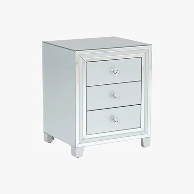Barker and Stonehouse Quartz 3 Drawer Bedside Cabinet