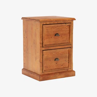 Barker and Stonehouse Villiers Reclaimed Wood 2 Drawer Filing Cabinet, Brown | Barker & Stonehouse