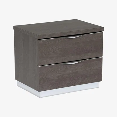 Barker and Stonehouse Lutyen Small Bedside Table, Grey and Taupe