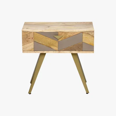 Barker and Stonehouse Leif Bedside Table, Natural Mango Wood