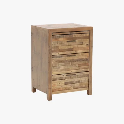 Barker and Stonehouse Charlie Reclaimed Wood 3 Drawer Bedside