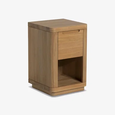 Barker and Stonehouse Olav 1 Drawer Bedside 40x40x62cm Table, Neutral Oak | Barker & Stonehouse