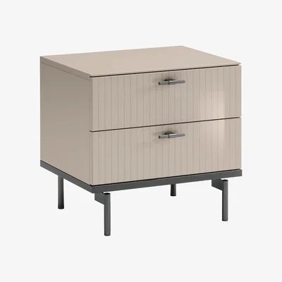 Barker and Stonehouse Oriana Bedside Table With 2 Drawers, Neutral | Barker & Stonehouse