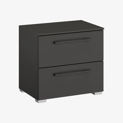 Barker and Stonehouse Kacey 2 Drawer Bedside Table, Grey | Barker & Stonehouse