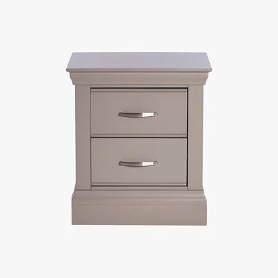 Barker and Stonehouse Willersey Small 2 Drawer Bedside Chest, Grey