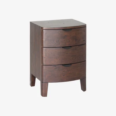 Barker and Stonehouse Zermatt Wide Bedside Cabinet With 3 Drawers, Wood | Barker & Stonehouse