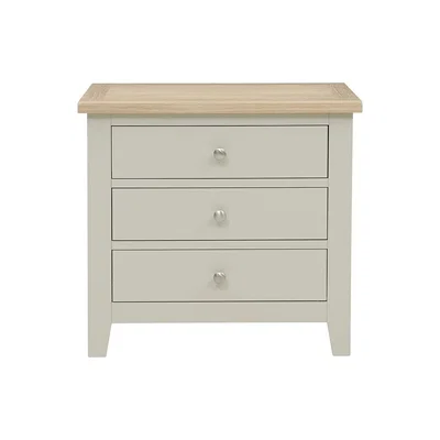 The Cotswold Company Chester Stone NEW 3 Drawer Jumbo Bedside