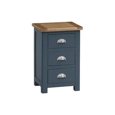 The Cotswold Company Westcote Inky Blue 3 Drawer Bedside