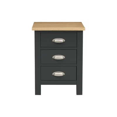 The Cotswold Company Simply Cotswold Charcoal 3 Drawer Bedside