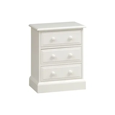 The Cotswold Company Burford Warm White 3 Drawer Wide Bedside Chest