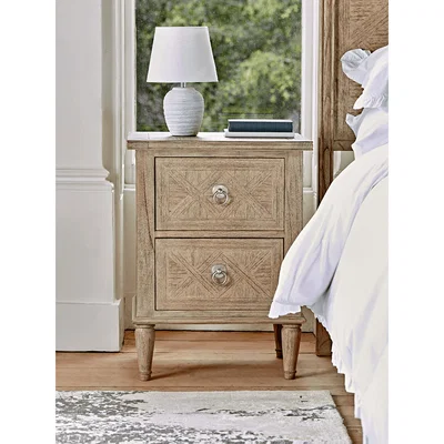 Cox and Cox Geometric Parquet Bedside Table