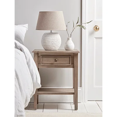 Cox and Cox NEW Camille Bedside Table - Limewashed