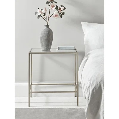 Cox and Cox Villette Bedside Table - Silver