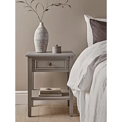 Cox and Cox Camille Bedside Table - Grey