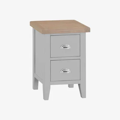 Chiltern Oak Furniture Suffolk Grey Painted Oak Small Bedside Table