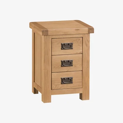 Chiltern Oak Furniture Winchester Oak Small 3 Drawer Bedside