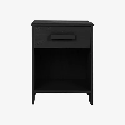 Cuckooland Woood Dennis Bedside Table with Drawer in Black