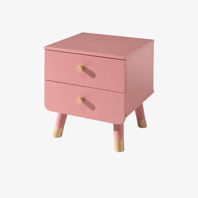 Cuckooland Billy Bedside Table in Terra Pink - SECONDS CLEARANCE STOCK
