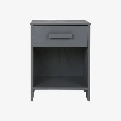 Cuckooland Dennis Bedside Table with Drawer in Steel Grey by Woood