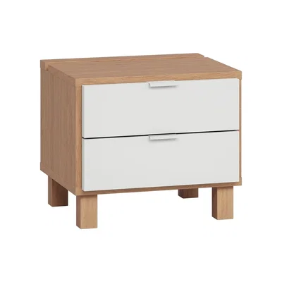 Cuckooland Vox Simple Bedside Table with Drawers - White