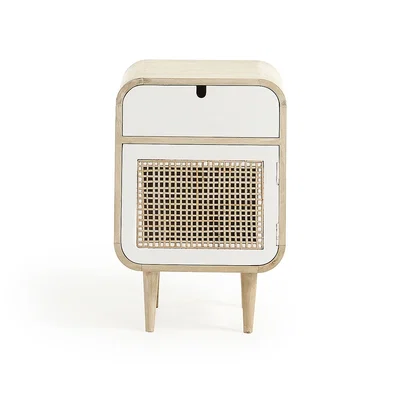 Cuckooland Gerald Mango Wood Bedside Table with Cane Door