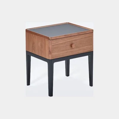 The Conran Shop Monument 1-Drawer Bedside Table in Walnut