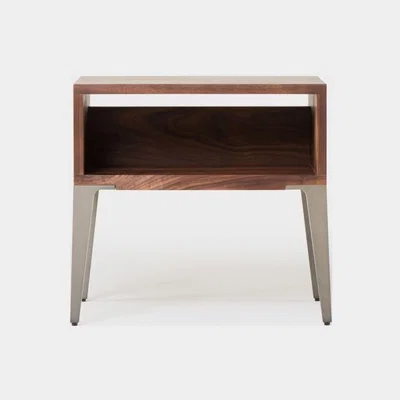 The Conran Shop Bretton Bedside Table Walnut & Taupe