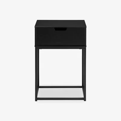 Cult Furniture Mitra 1 Drawer Bedside Table, Black
