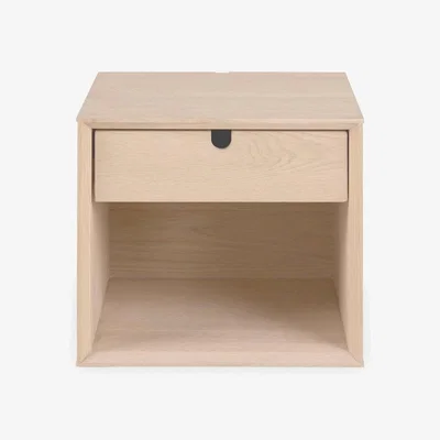 Cult Furniture £20  Off  Century Bedside Table, White Pigmented Oak