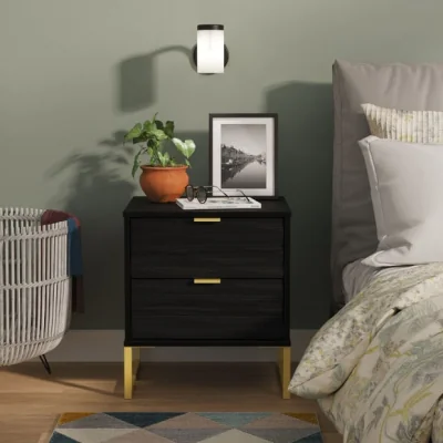 Dunelm Tuxford 2 Drawer Bedside Table