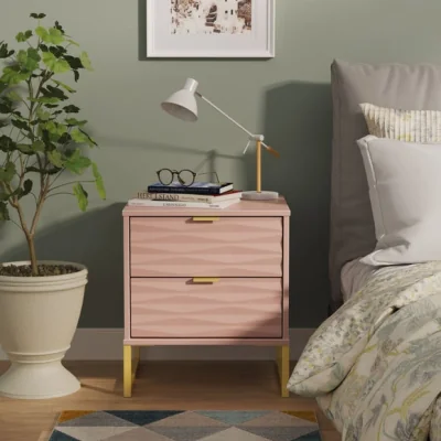 Dunelm Tuxford 2 Drawer Bedside Table
