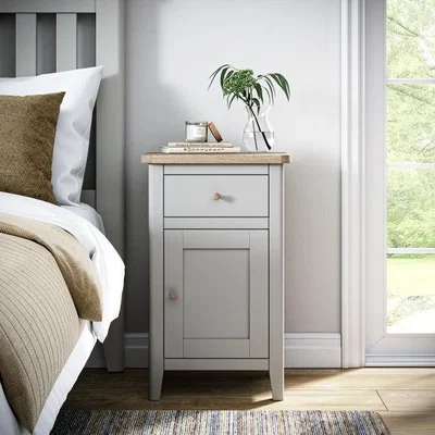 Dunelm Bromley II 1 Drawer & 1 Door Bedside Table