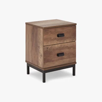 Dunelm Fulton 2 Drawer Bedside Table Pine