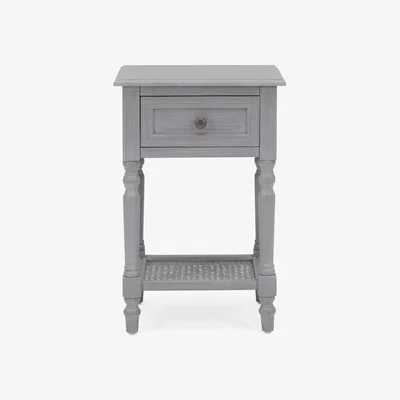Dunelm Lucy Cane Grey Nightstand Slate (Grey)