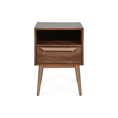 Dunelm Anya Bedside Table Brown