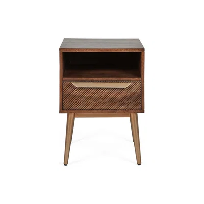 Dunelm Anya Bedside Table Brown