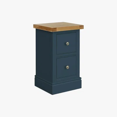Dunelm Compton Blue Slim Bedside Table Blue
