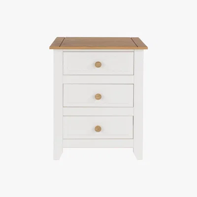 Dunelm Capri Bedside Cabinet White
