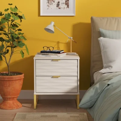 Dunelm Tuxford 2 Drawer Bedside Table