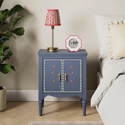 Dunelm Annie Bedside Table Folkstone Blue