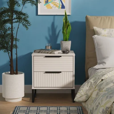 Dunelm Harborne 2 Drawer Bedside Table
