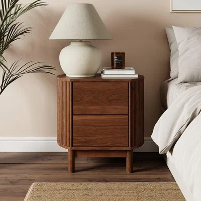 Dunelm Mateo 2 Drawer Bedside Table