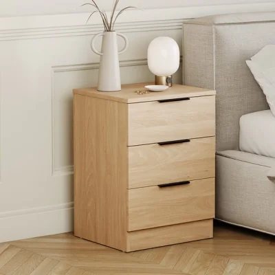 Dunelm Hayes 3 Drawer Bedside Table