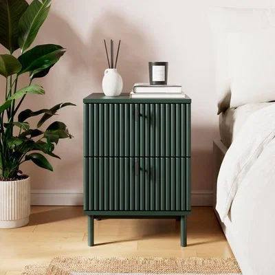 Dunelm Elsie 2 Drawer Bedside Table